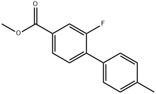 [1,1'-Biphenyl]-4-carboxylic acid, 2-fluoro-4'-methyl-, methyl ester Structure