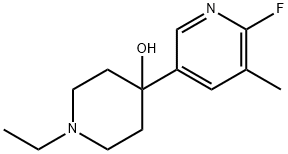 4-Piperidinol, 1-ethyl-4-(6-fluoro-5-methyl-3-pyridinyl)- Structure