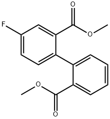 [1,1'-Biphenyl]-2,2'-dicarboxylic acid, 4-fluoro-, 2,2'-dimethyl ester Structure