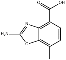 4-Benzoxazolecarboxylic acid, 2-amino-7-methyl- Structure