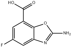 7-Benzoxazolecarboxylic acid, 2-amino-5-fluoro- Structure