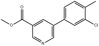 3-Pyridinecarboxylic acid, 5-(3-chloro-4-methylphenyl)-, methyl ester Structure