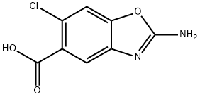 5-Benzoxazolecarboxylic acid, 2-amino-6-chloro- Structure