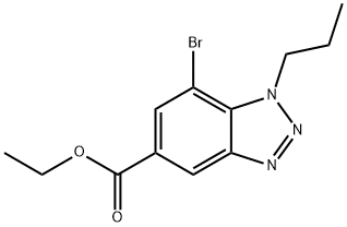 Ethyl 7-bromo-1-propyl-1,2,3-benzotriazole-5-carboxylate Structure