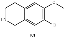 7-chloro-6-methoxy-1,2,3,4-tetrahydroisoquinoline hydrochloride Structure