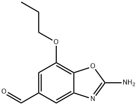 5-Benzoxazolecarboxaldehyde, 2-amino-7-propoxy- Structure