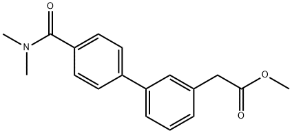 [1,1'-Biphenyl]-3-acetic acid, 4'-[(dimethylamino)carbonyl]-, methyl ester Structure