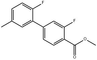 [1,1'-Biphenyl]-4-carboxylic acid, 2',3-difluoro-5'-methyl-, methyl ester Structure