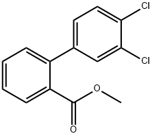 [1,1'-Biphenyl]-2-carboxylic acid, 3',4'-dichloro-, methyl ester Structure