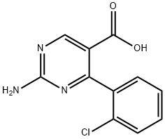 5-Pyrimidinecarboxylic acid, 2-amino-4-(2-chlorophenyl)- 구조식 이미지