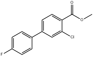 [1,1'-Biphenyl]-4-carboxylic acid, 3-chloro-4'-fluoro-, methyl ester Structure