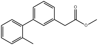 [1,1'-Biphenyl]-3-acetic acid, 2'-methyl-, methyl ester 구조식 이미지