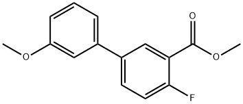 [1,1'-Biphenyl]-3-carboxylic acid, 4-fluoro-3'-methoxy-, methyl ester Structure