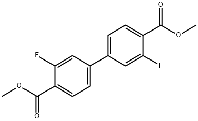 [1,1'-Biphenyl]-4,4'-dicarboxylic acid, 3,3'-difluoro-, 4,4'-dimethyl ester Structure