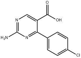 5-Pyrimidinecarboxylic acid, 2-amino-4-(4-chlorophenyl)- Structure