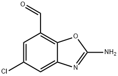 7-Benzoxazolecarboxaldehyde, 2-amino-5-chloro- Structure