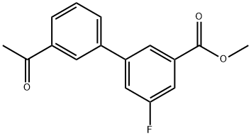 [1,1'-Biphenyl]-3-carboxylic acid, 3'-acetyl-5-fluoro-, methyl ester Structure