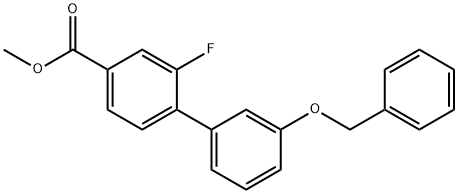 [1,1'-Biphenyl]-4-carboxylic acid, 2-fluoro-3'-(phenylmethoxy)-, methyl ester Structure