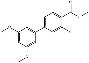 [1,1'-Biphenyl]-4-carboxylic acid, 3-chloro-3',5'-dimethoxy-, methyl ester Structure