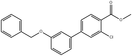 [1,1'-Biphenyl]-4-carboxylic acid, 3-chloro-3'-(phenylmethoxy)-, methyl ester Structure