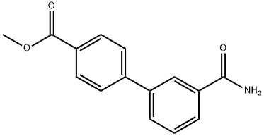 [1,1'-Biphenyl]-4-carboxylic acid, 3'-(aminocarbonyl)-, methyl ester Structure