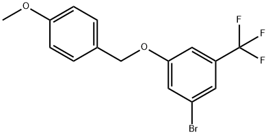 Benzene, 1-bromo-3-[(4-methoxyphenyl)methoxy]-5-(trifluoromethyl)- Structure