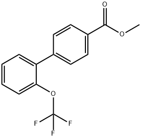 [1,1'-Biphenyl]-4-carboxylic acid, 2'-(trifluoromethoxy)-, methyl ester Structure