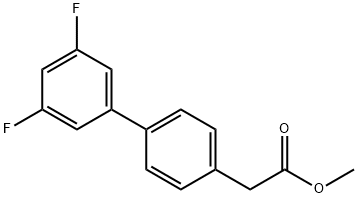 [1,1'-Biphenyl]-4-acetic acid, 3',5'-difluoro-, methyl ester Structure