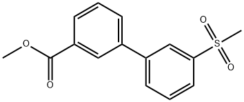 [1,1'-Biphenyl]-3-carboxylic acid, 3'-(methylsulfonyl)-, methyl ester Structure