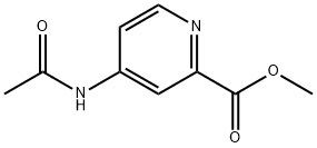 2-Pyridinecarboxylic acid, 4-(acetylamino)-, methyl ester Structure