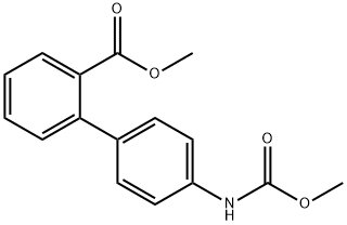 [1,1'-Biphenyl]-2-carboxylic acid, 4'-[(methoxycarbonyl)amino]-, methyl ester Structure