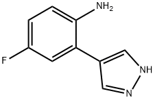 Benzenamine, 4-fluoro-2-(1H-pyrazol-4-yl)- Structure