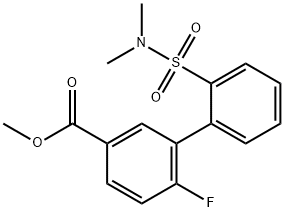 [1,1'-Biphenyl]-3-carboxylic acid, 2'-[(dimethylamino)sulfonyl]-6-fluoro-, methyl ester Structure