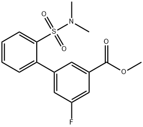 [1,1'-Biphenyl]-3-carboxylic acid, 2'-[(dimethylamino)sulfonyl]-5-fluoro-, methyl ester 구조식 이미지