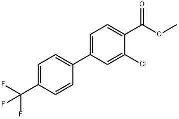 [1,1'-Biphenyl]-4-carboxylic acid, 3-chloro-4'-(trifluoromethyl)-, methyl ester 구조식 이미지