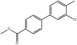 [1,1'-Biphenyl]-4-carboxylic acid, 3'-chloro-4'-methyl-, methyl ester Structure