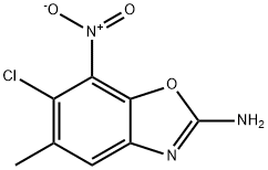 2-Benzoxazolamine, 6-chloro-5-methyl-7-nitro- Structure