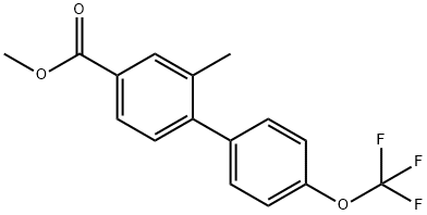 [1,1'-Biphenyl]-4-carboxylic acid, 2-methyl-4'-(trifluoromethoxy)-, methyl ester Structure