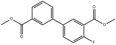 [1,1'-Biphenyl]-3,3'-dicarboxylic acid, 4-fluoro-, 3,3'-dimethyl ester Structure