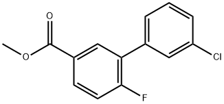 [1,1'-Biphenyl]-3-carboxylic acid, 3'-chloro-6-fluoro-, methyl ester Structure