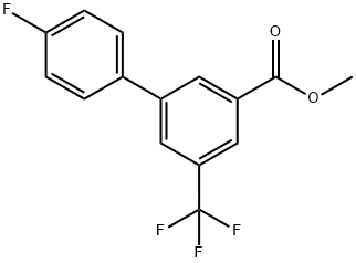 [1,1'-Biphenyl]-3-carboxylic acid, 4'-fluoro-5-(trifluoromethyl)-, methyl ester Structure