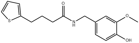 2-Thiophenebutanamide, N-[(4-hydroxy-3-methoxyphenyl)methyl]- 구조식 이미지