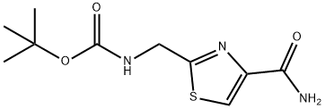 2-Methyl-2-propanyl [(4-carbamoyl-1,3-thiazol-2-yl)methyl]carbamate 구조식 이미지