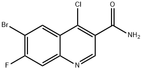 6-Bromo-4-chloro-7-fluoroquinoline-3-carboxamide Structure