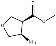 (3S,4R)-4-Amino-tetrahydro-furan-3-carboxylic acid methyl ester Structure