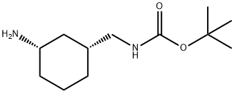 Carbamic acid,N-[[(1R,3S)-3-aminocyclohexyl]methyl]-, 1,1-dimethylethyl ester Structure