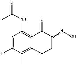 Acetamide, N-[3-fluoro-5,6,7,8-tetrahydro-7-(hydroxyimino)-4-methyl-8-oxo-1-naphthalenyl]- Structure