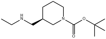 (R)-tert-butyl 3-((ethylamino)methyl)piperidine-1-carboxylate 구조식 이미지