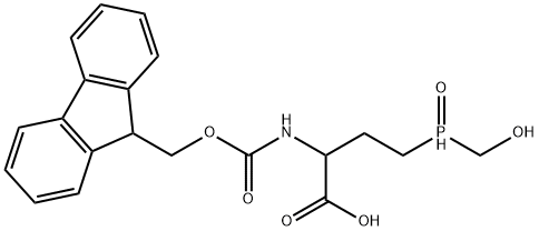 Butanoic acid, 2-[[(9H-fluoren-9-ylmethoxy)carbonyl]amino]-4-(hydroxymethylphosphinyl)- Structure