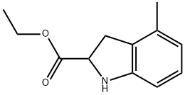 1H-Indole-2-carboxylic acid, 2,3-dihydro-4-methyl-, ethyl ester Structure